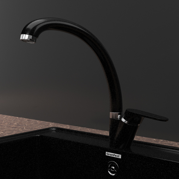 Смеситель GranFest 3223, d=40 мм, черный