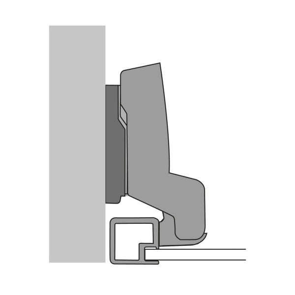 Петля SENSYS 8638i, внутренняя, 95*, с доводчиком, без планки, для алюмин. профиля, 32мм