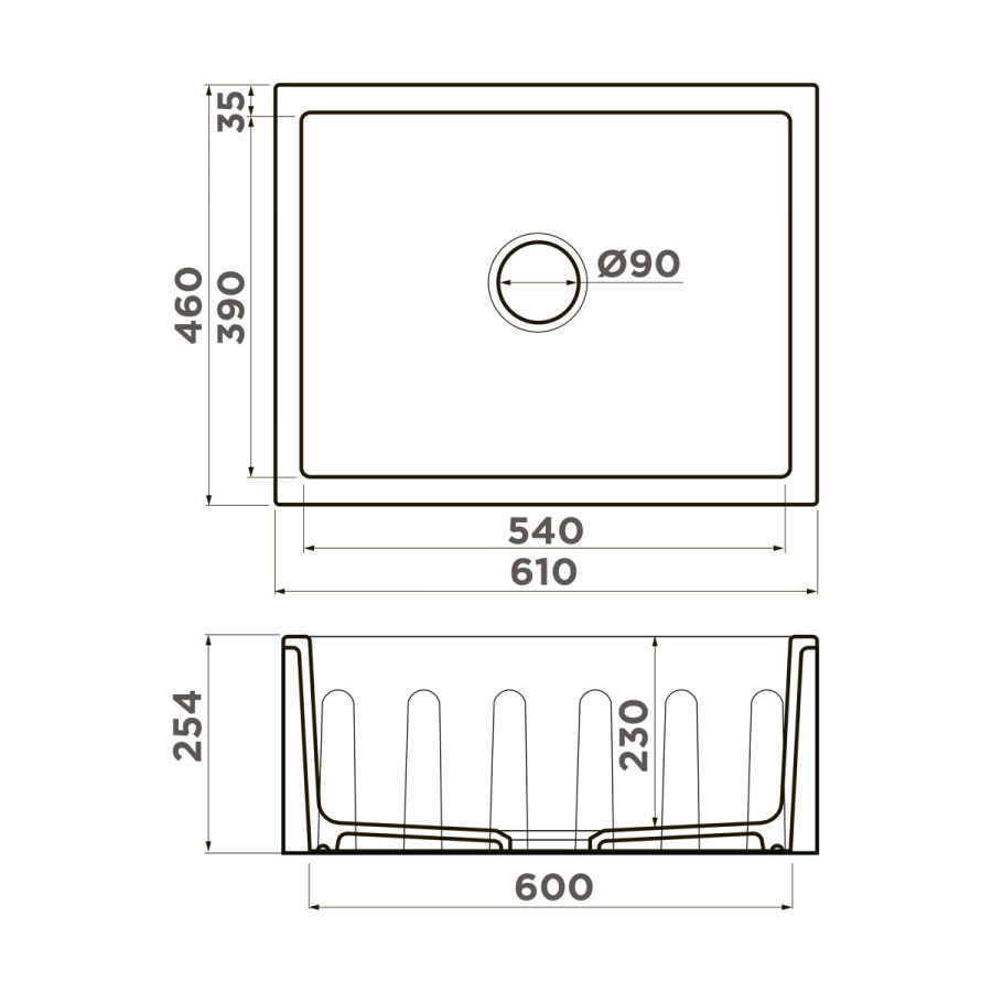 Мойка Mikura 61-OL, Natceramic/olive