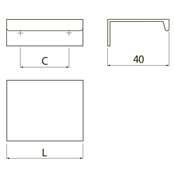 Ручка торцевая, HEXI, 192/225мм, металл, белый матовый, GTV