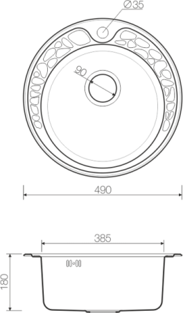 Мойка Tovada 49-IN, нержавеющая сталь, нержавеющая сталь