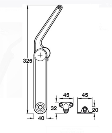 Подъемник Макси (D), Ш=200-1200мм, В=300-800мм, 1,8-27,3кг, к-т креплений, никель/черное кольцо