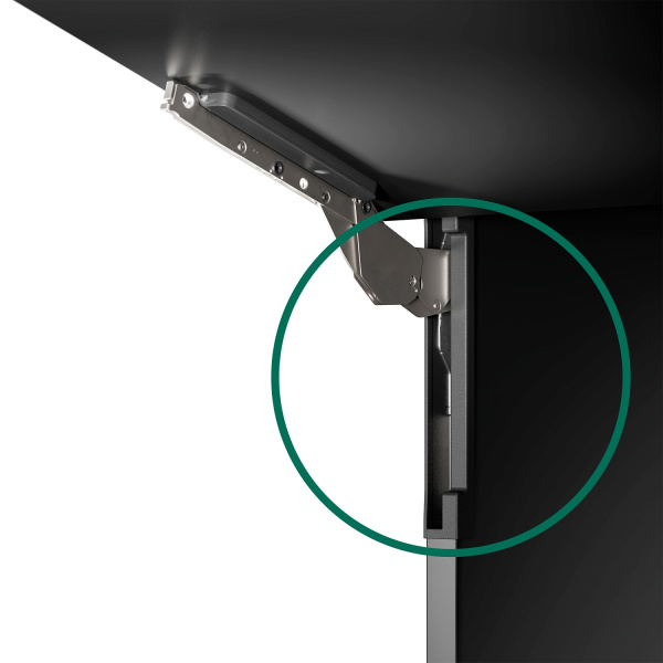 Комплект для торцевой части Фри Слим Флап при врезном монтаже, антрацит