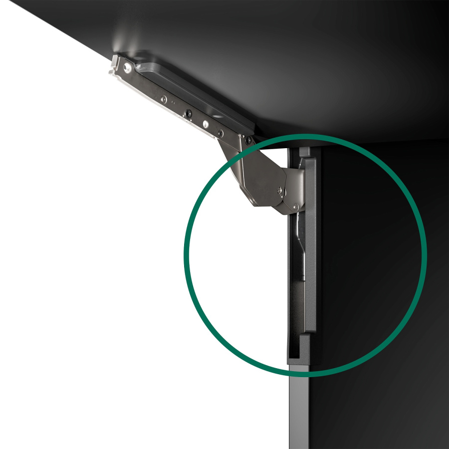 Комплект для торцевой части Фри Слим Флап при врезном монтаже, антрацит