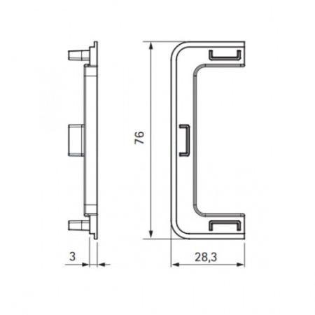 Комплект открытых заглушек для 80/G1.3AL.04, полированный никель
