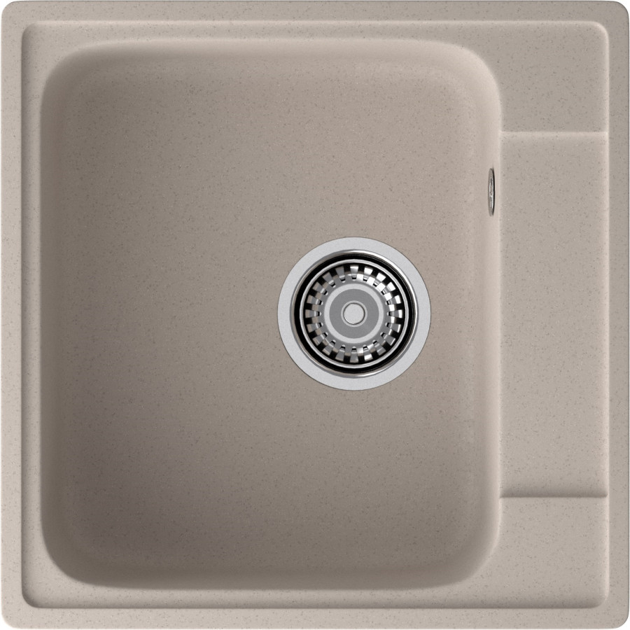 Мойка ЭкоМ 4848, 480х480мм, кварц, песочный (без сифона)