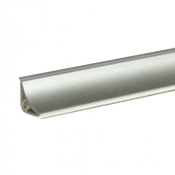 Плинтус LB-15, алюминий сатин, L=3000мм, 14,4х14,4мм