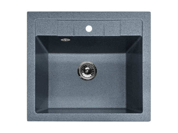 Мойка GranFest QUADRO 561, 560х500 мм, графит
