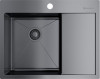 Мойка Akisame 65-GM-L, нержавеющая сталь, вороненая сталь  