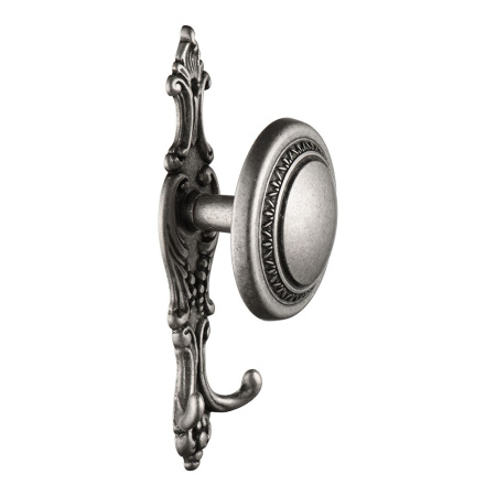 Крючок, 15.730.00.16, двухрожковый, металл, старое серебро