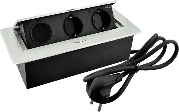 Горизонтальная, 3хEURO, полуавтомат, серый, 263х117х65мм, металл/пластик, AQ