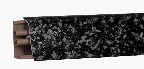 Плинтус LB-38, L=3000мм, черное серебро