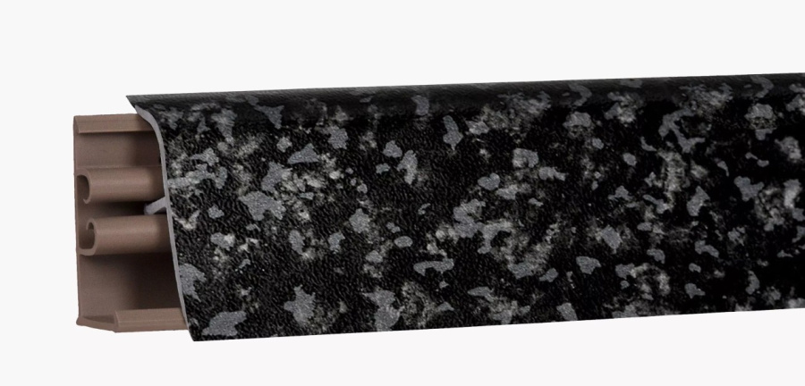 Плинтус LB-38, L=3000мм, черное серебро