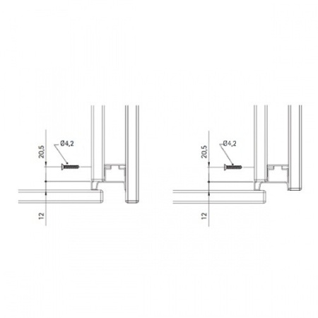 Ручка-профиль вертикальная крайняя, 80/G2.1AL.09, L=4,7м, для ДСП 18мм, черный