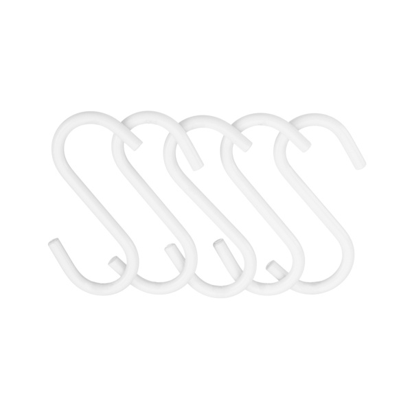 Комплект крючков для рейлинга малых (5шт), белый матовый