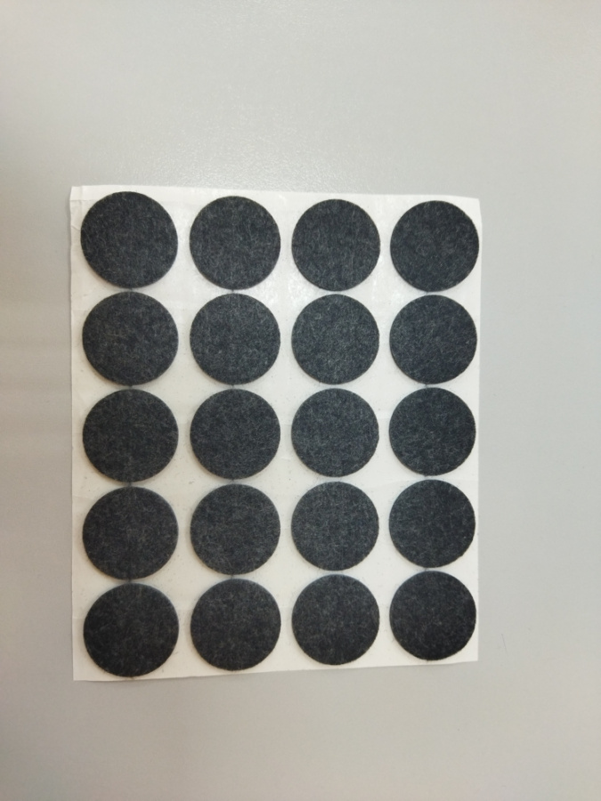 Подпятник фетровый, серый, d=20мм