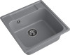 Мойка ЭкоМ 4848, 480х480мм, кварц, темно-серый (без сифона)