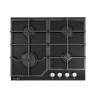 Варочная панель газовая GVG 642 BL, 60см, черное стекло, Lex