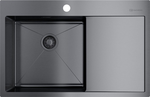 Мойка Akisame 78-GM-L, нержавеющая сталь, вороненая сталь  