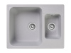 Мойка GranFest QUARZ 09, 617х480 мм, серый (прямоугольная, 1,5 чаши, без сифона)