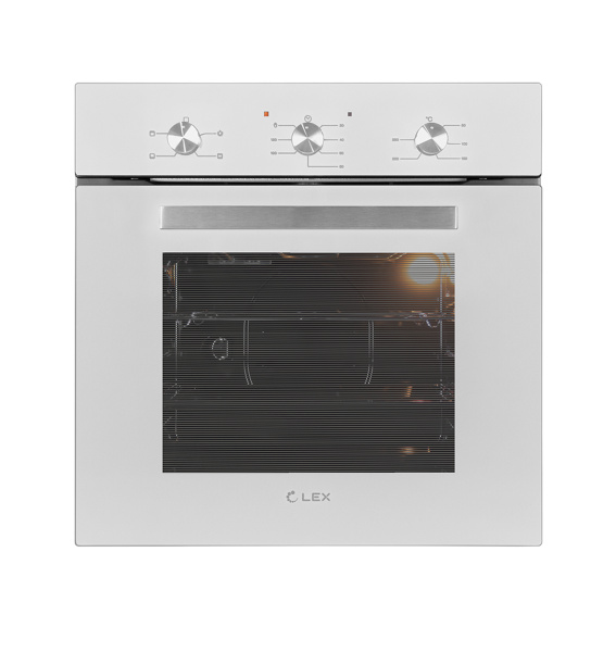 Духовой шкаф EDM 042 WH, 60 см, стекло/нерж. сталь, белый, Lex