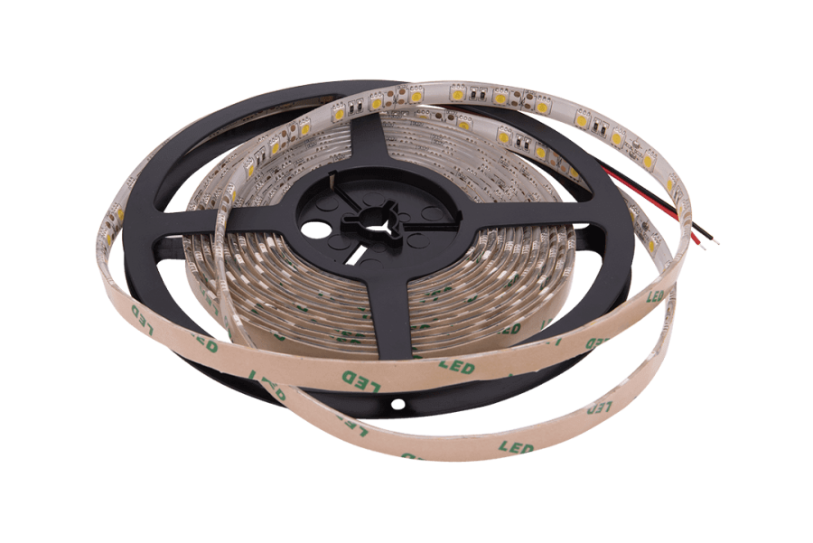 Лента 10х2.5х5000мм, SMD 5050, 12В, нейтральный, 14.4 Вт/м, 60 диодов/м, 750 Лм/м, IP65, SWG