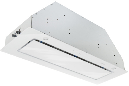 Вытяжка полновстраиваемая Falcon White Glass 80, 80см, с угольным фильтром, белый, Konigin