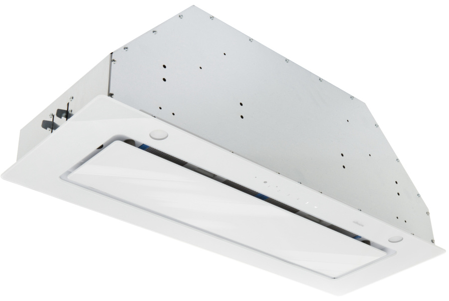 Вытяжка полновстраиваемая Falcon White Glass 80, 80см, с угольным фильтром, белый, Konigin