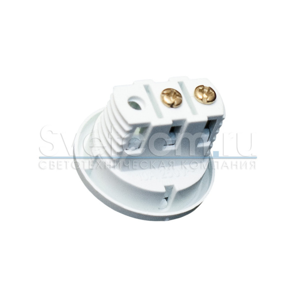 Выключатель врезной, Ø27мм, 250В/5А, под винт, белый