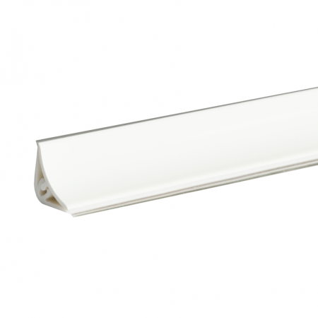 Плинтус LB-15, белый блеск (глянец), L=3000мм, 14,4х14,4мм 