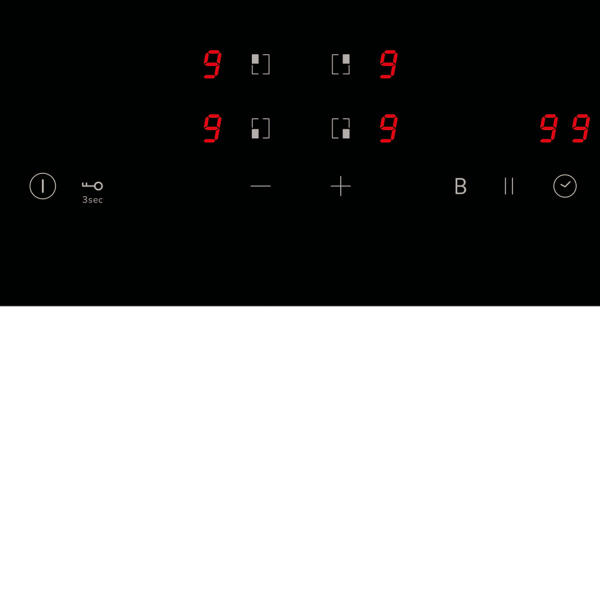 Варочная панель индукционная EVI 640 R2 BL, 60 см, стеклокерамика, черный, Lex