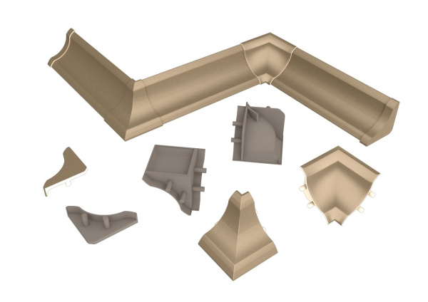 Комплект аксессуаров LB-15 дуб каньон (угол внутренний, угол внешний, 2 заглушки)