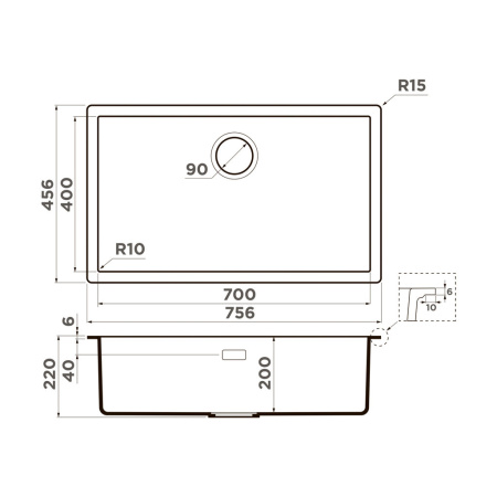 Мойка Yamakawa 75T Integra-WH, Tetogranit/белый