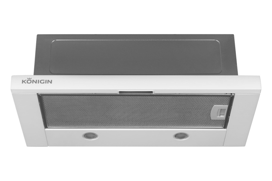 Вытяжка встраиваемая телескопическая Pixel Out White, 60 см, б/уг. фильтра, белый, Konigin