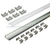 Профиль накладной 16х6х3000мм, лента ≤10мм, алюминий (диффузор матов., 6 заглушек+6 клипс), 1506W