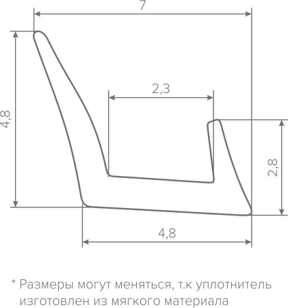 Уплотнитель Г-образный, к Z профилю (z1, z4, z15), прозрачный, AQ