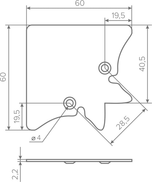 Крепежный уголок для профиля Z-4, Z-12, AQ