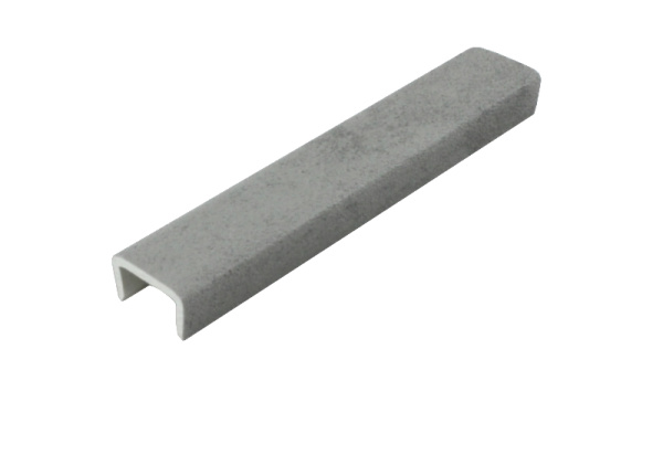 Торцевая заглушка для цоколя, h=100мм, пластик, бетон светлый, Россия