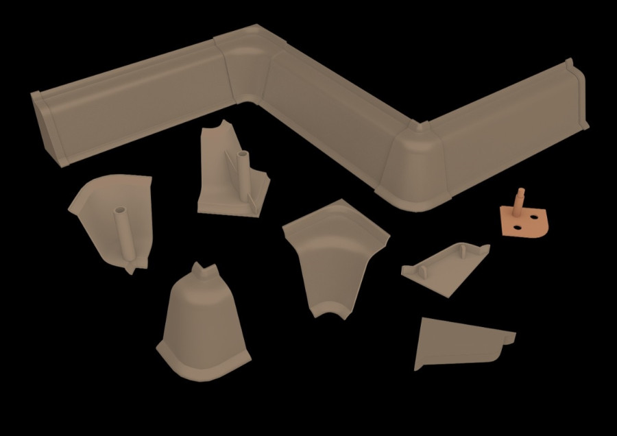 К-т д/плинтуса LB37 дуб, Россия (1внутр+1внеш+2загл)