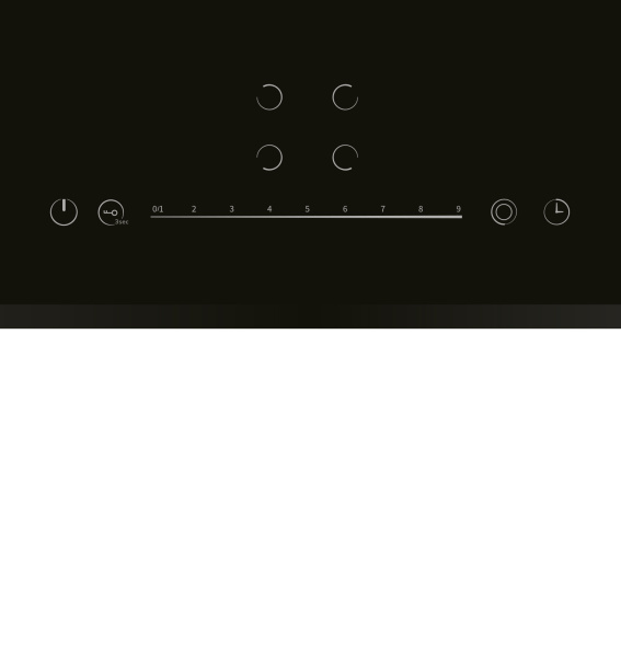 Варочная панель EVH 642C BL, 60см, стеклокерамика, черный, Lex