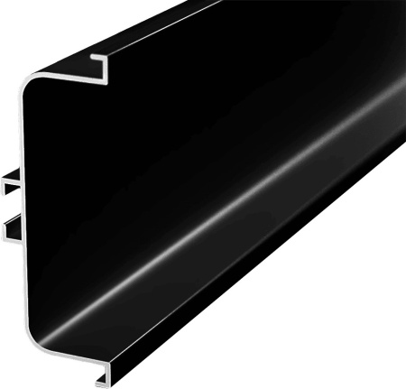 Горизонтальная ручка-профиль C-образная, h=73 мм, L=5м, черный матовый, AQ