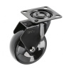 Опора колесная с площадкой, d=75мм, без стопора, черный, 64кг/шт, GTV