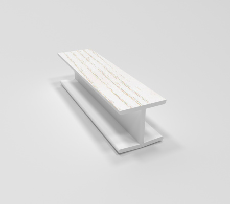 Соединительный элемент для цоколя, h=1000 мм (1 метр), пластик, ясень структурный, Россия