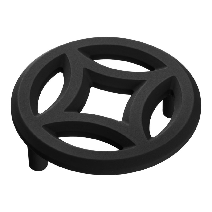 Ручка-кнопка, 1283 064PC24, 64мм, металл, черный