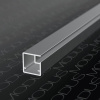 MZ01 Алюминиевый профиль для стекла, 20,5х19мм, L=6000мм, ЧЕРНЫЙ