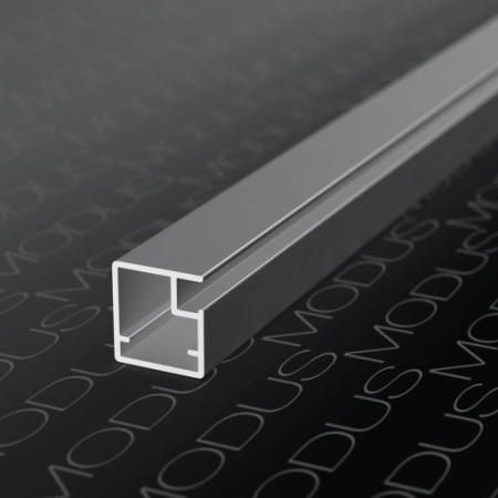 MZ01 Алюминиевый профиль для стекла, 20,5х19мм, L=6000мм, ЧЕРНЫЙ