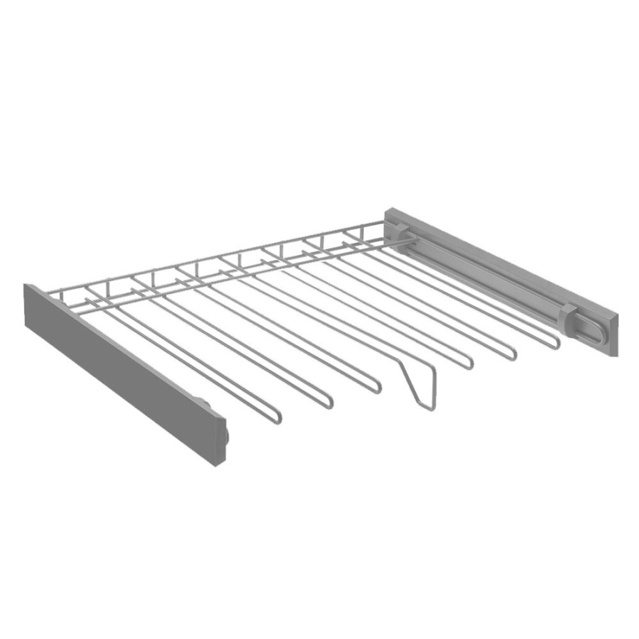 Вешалка для брюк в шкаф на 900мм, 460х860х75мм, без направляющих, сталь/пластик, графит
