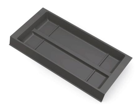 Лоток для кухонных принадлежностей Combi 715, 240x490x45мм, односторонний, темно-серый, Gollinucci