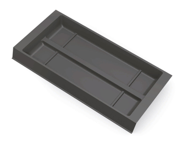 Лоток для кухонных принадлежностей Combi 715, 240x490x45мм, односторонний, темно-серый, Gollinucci