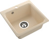 Мойка ЭкоМ М-430, 432х432мм, мрамор, бежевый (без сифона)